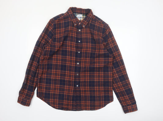 Paul Smith Men's Brown Plaid Flannel Tailored Fit Shirt 2XL