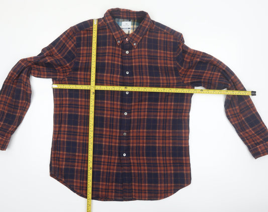 Paul Smith Men's Brown Plaid Flannel Tailored Fit Shirt 2XL