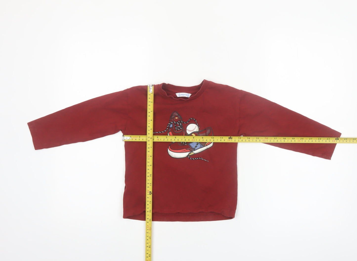 Mayoral Boys Red Long Sleeve Graphic T-Shirt 4 Years