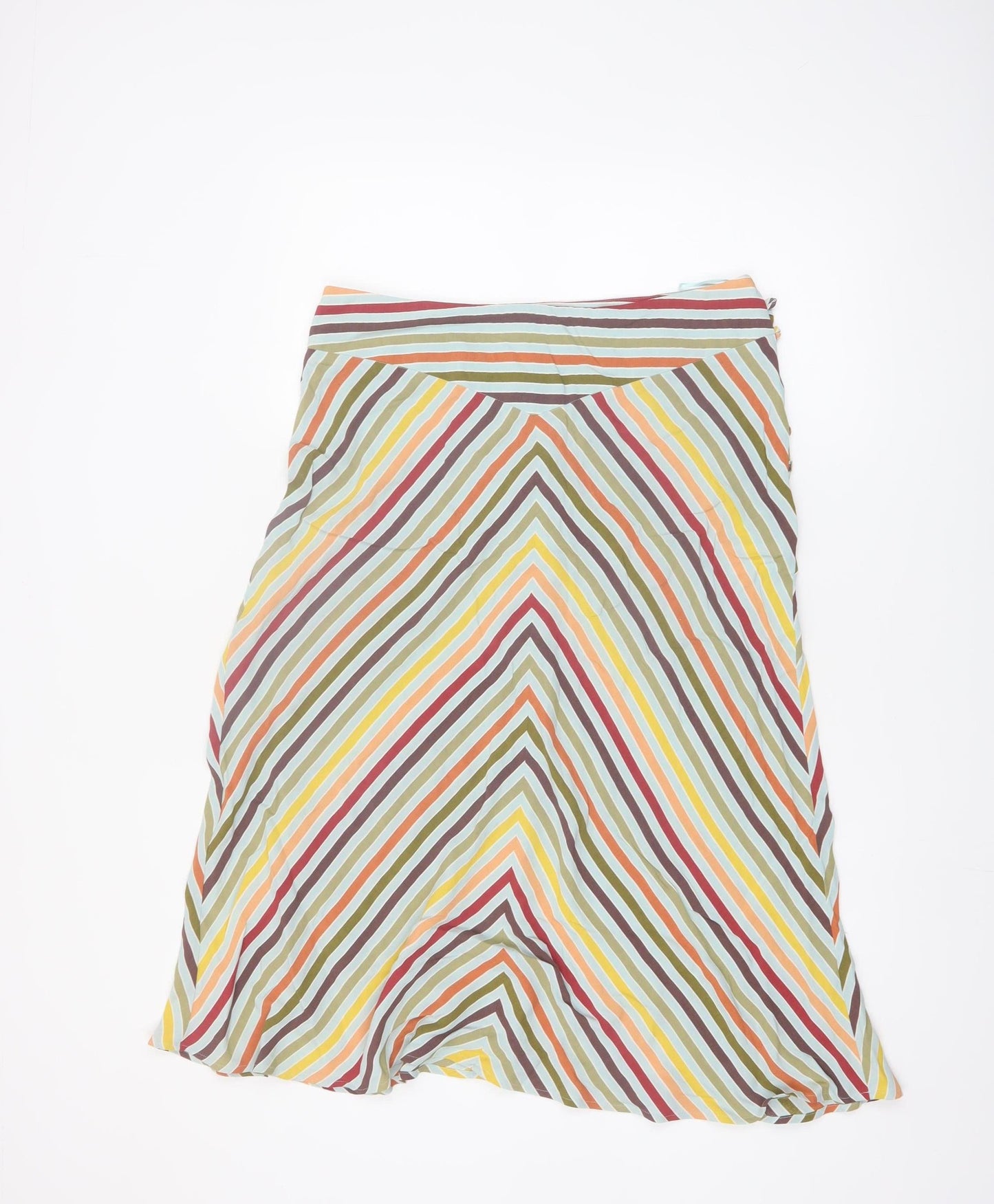 Marks and Spencer Women's Multicoloured A-Line Knee Length Skirt Size 12