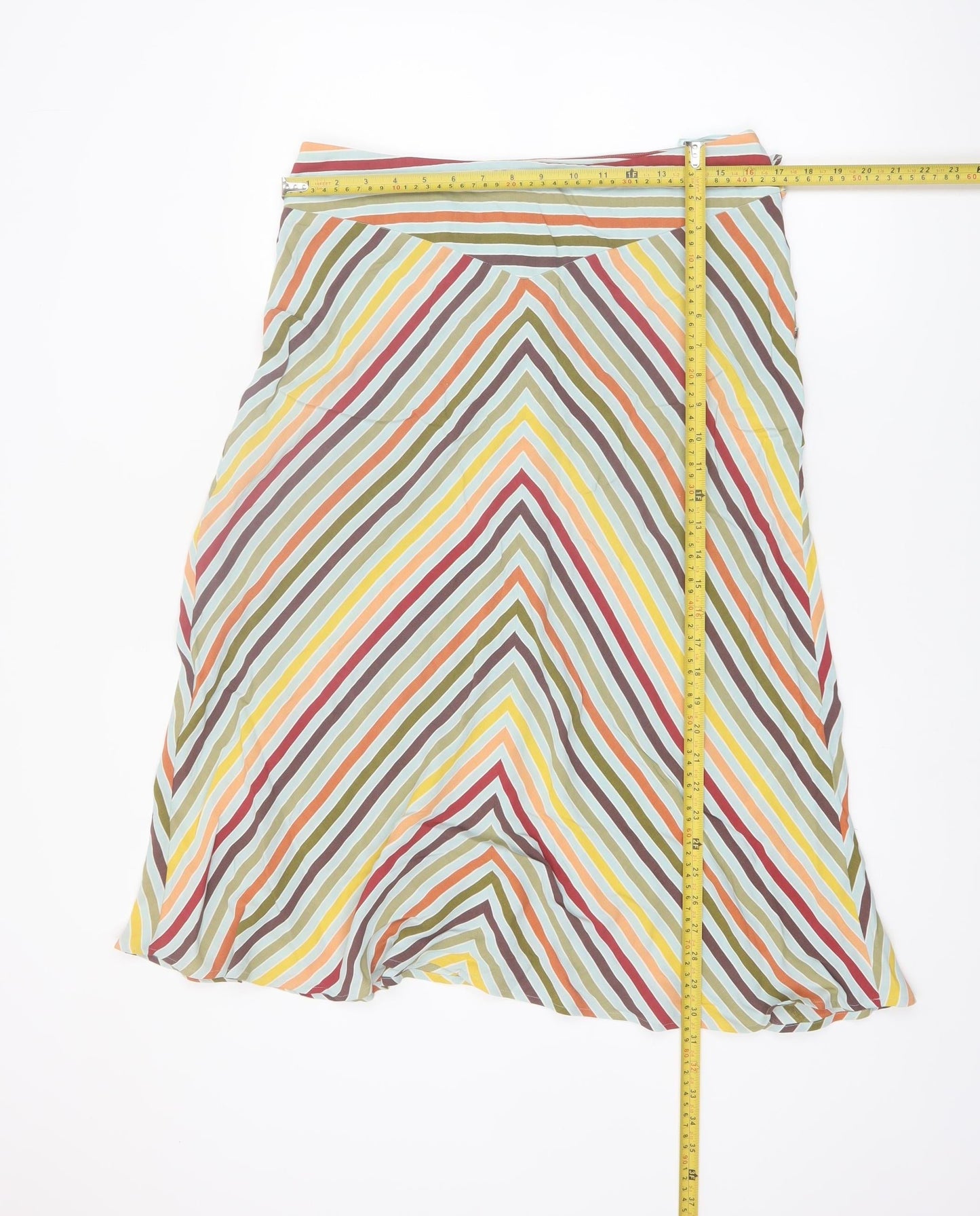 Marks and Spencer Women's Multicoloured A-Line Knee Length Skirt Size 12