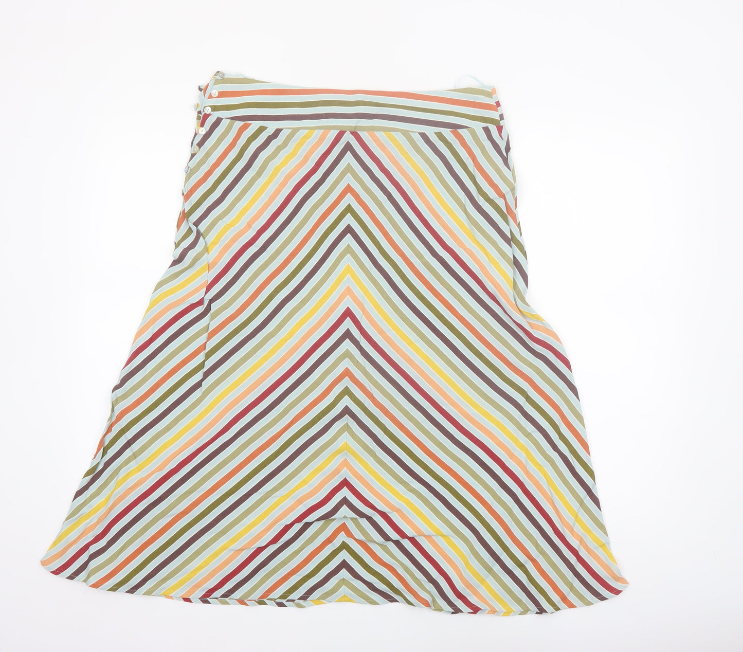Marks and Spencer Women's Multicoloured A-Line Knee Length Skirt Size 12