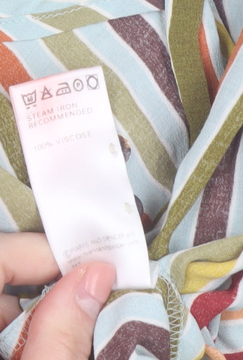 Marks and Spencer Women's Multicoloured A-Line Knee Length Skirt Size 12