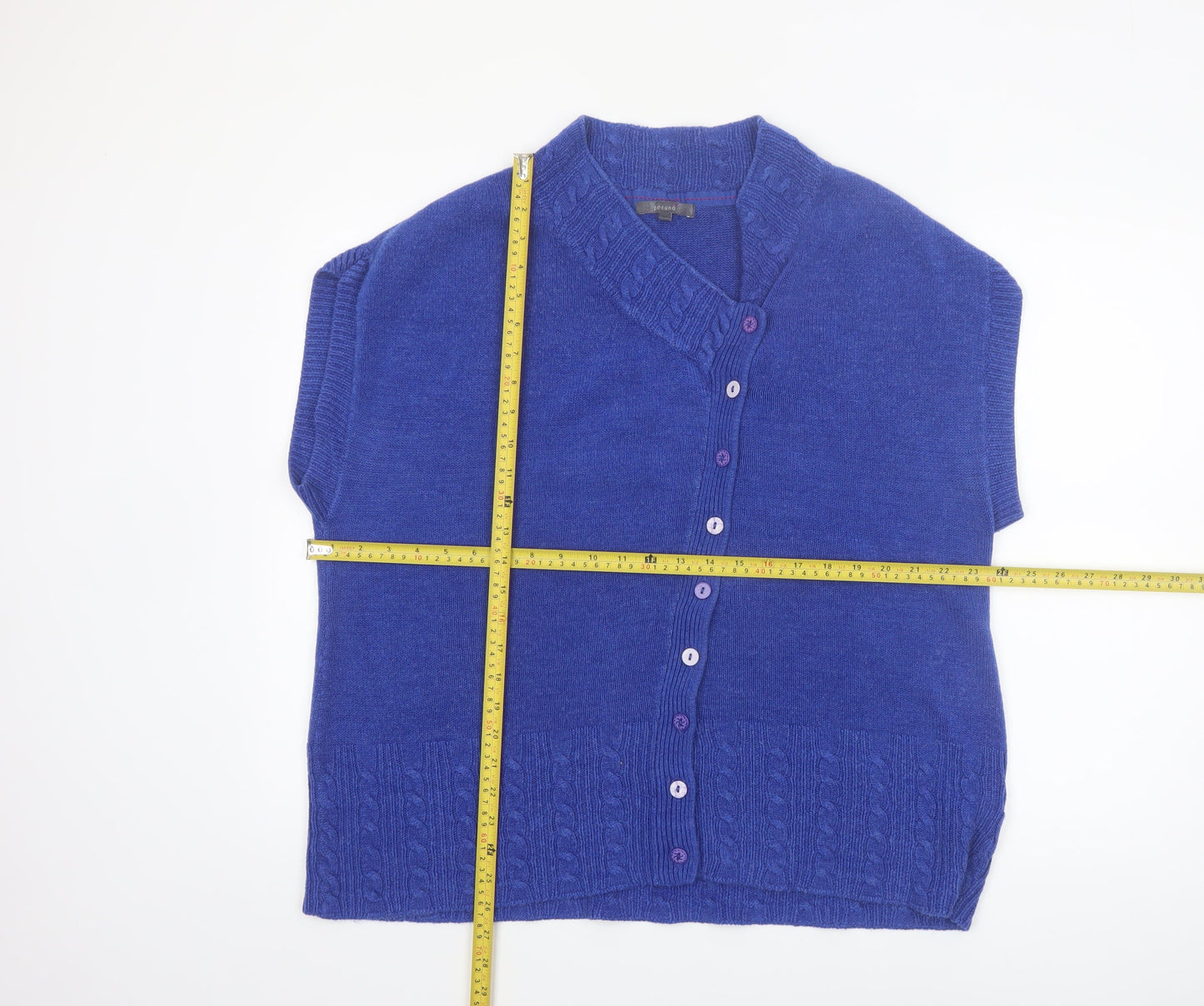 Marks and Spencer Women’s Blue Sleeveless Cardigan XL Knit
