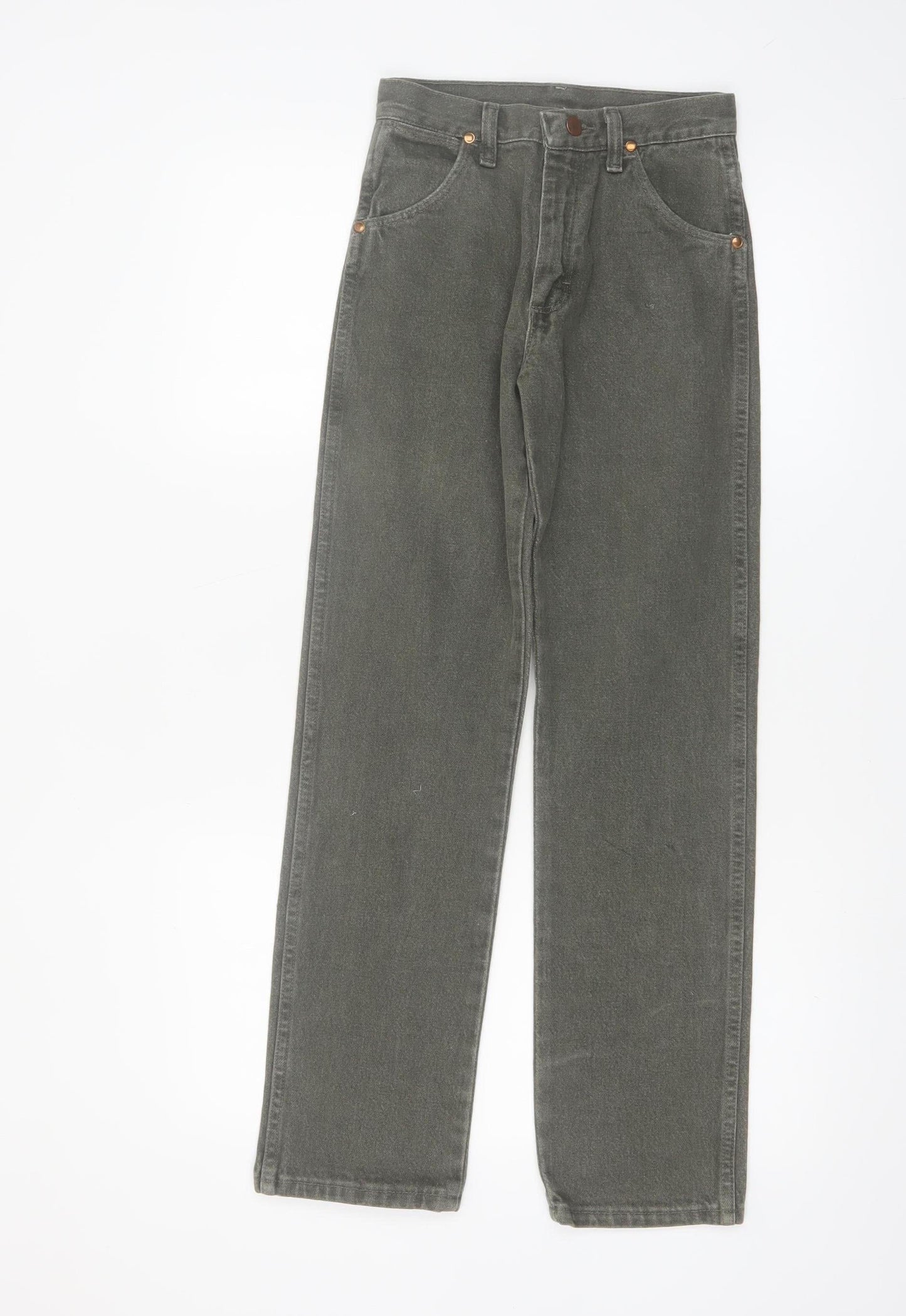 Wrangler Womens Grey 14 Slim High Rise Straight Jeans
