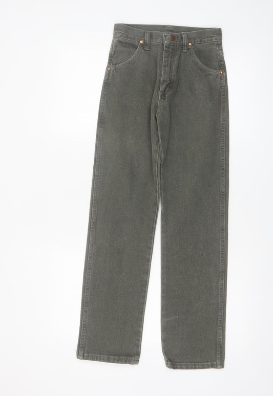 Wrangler Womens Grey 14 Slim High Rise Straight Jeans