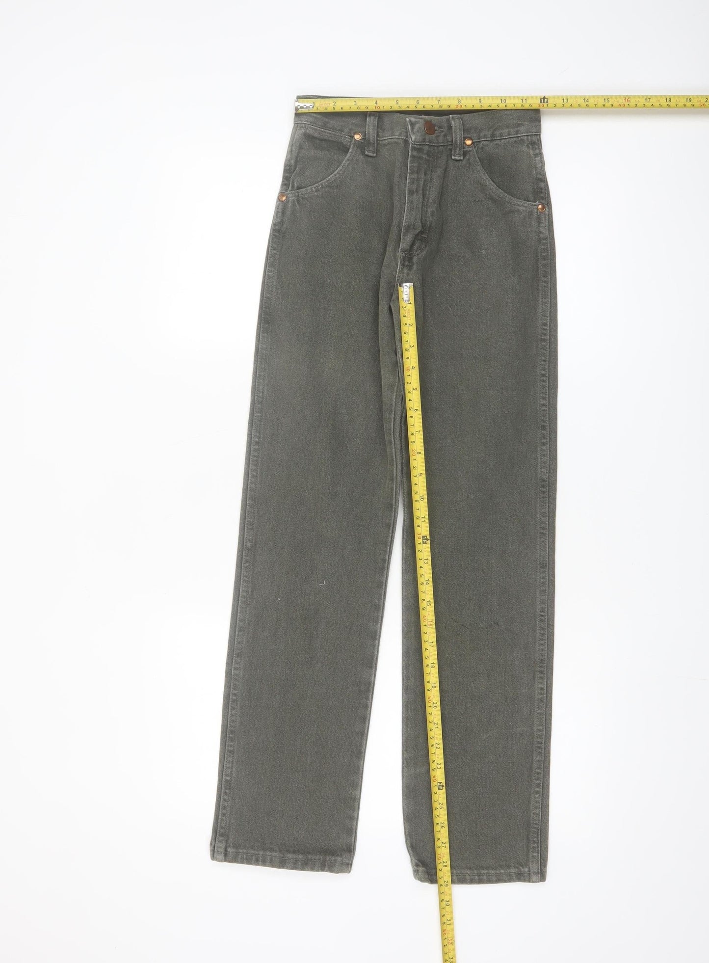 Wrangler Womens Grey 14 Slim High Rise Straight Jeans