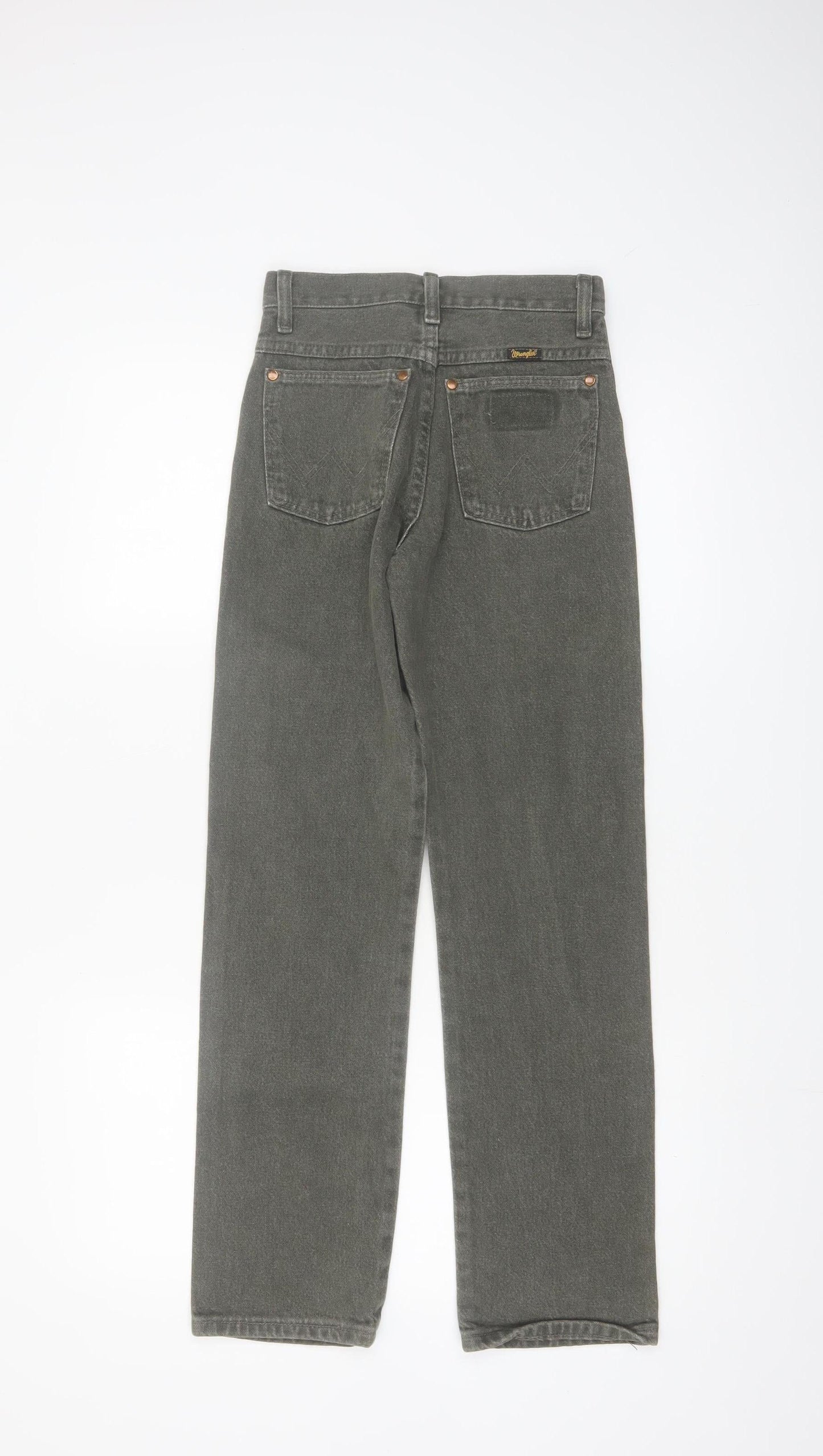 Wrangler Womens Grey 14 Slim High Rise Straight Jeans