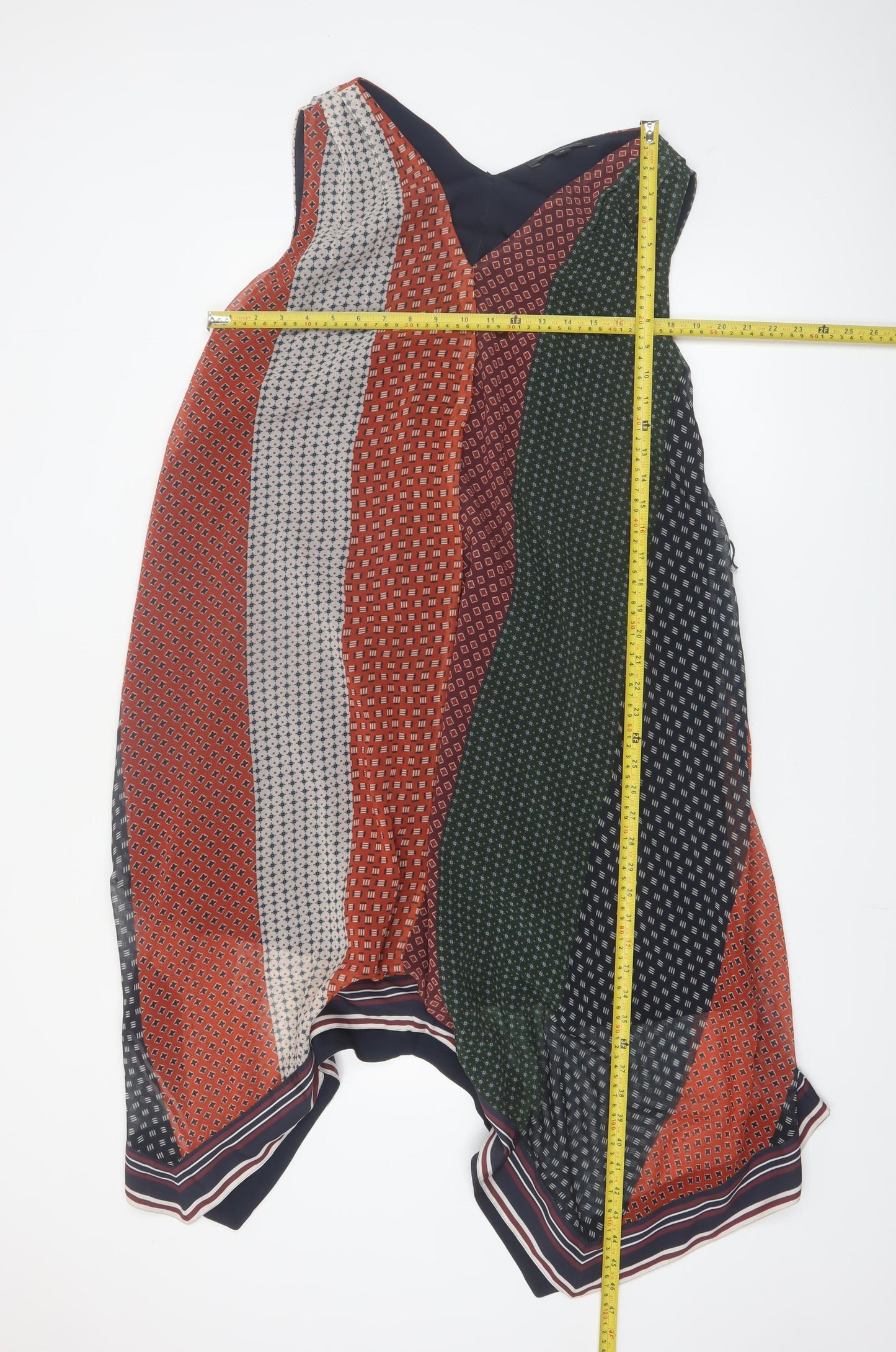 French Connection Women's Multicoloured XS Sleeveless Geometric Shift Dress