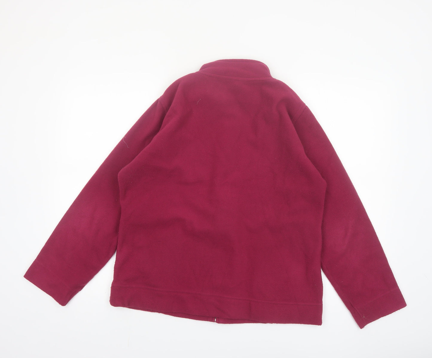 Isle Womens Red Fleece Full Zip Jacket Size M 14-16