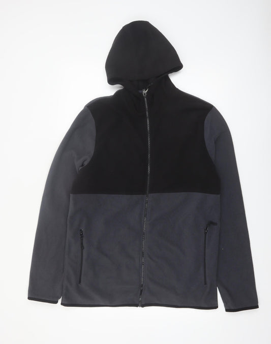 Mountain Warehouse Mens Black Full Zip Fleece Hoodie XL