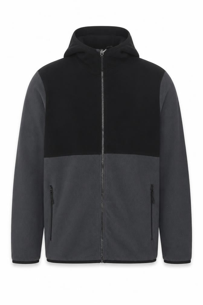 Mountain Warehouse Mens Black Full Zip Fleece Hoodie XL