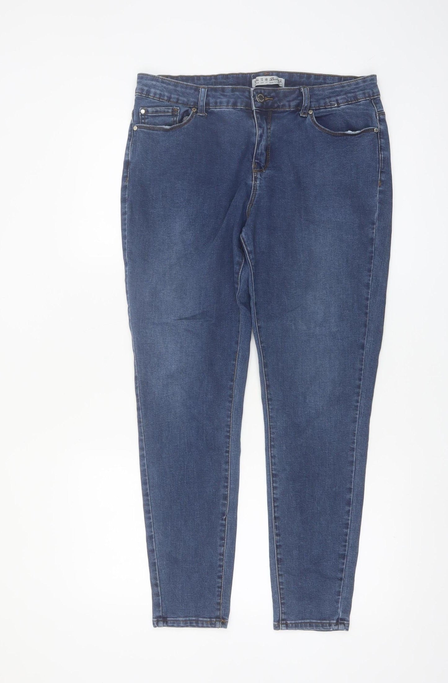 Denim Co. Women's Blue Size 16 Skinny Stretch Jeans