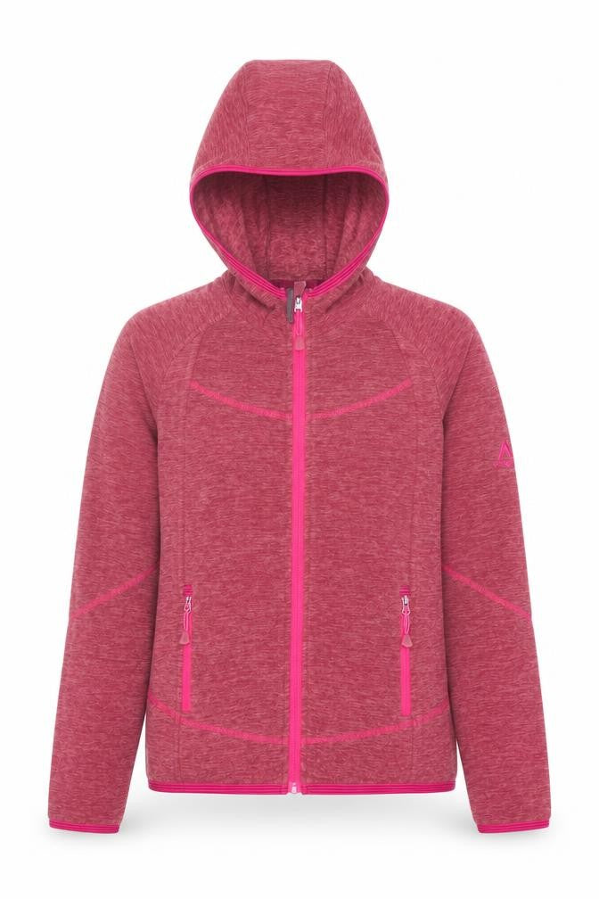 McKINLEY Girls Pink Full Zip Fleece Hoodie Size 12 Years