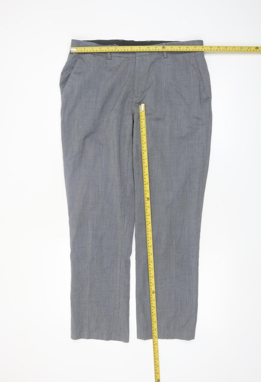 The Savile Row Company Men's Grey 36R Dress Trousers