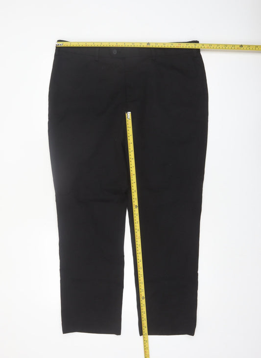 Primark Men’s Black Regular Fit Chino Trousers 38x30