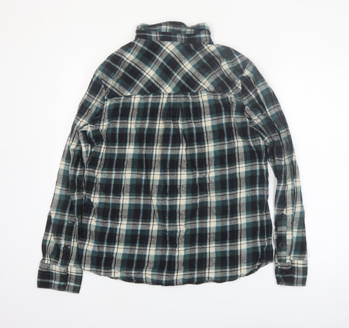 Mountain Warehouse Men's Blue Checked Flannel Button-Up Shirt Size L