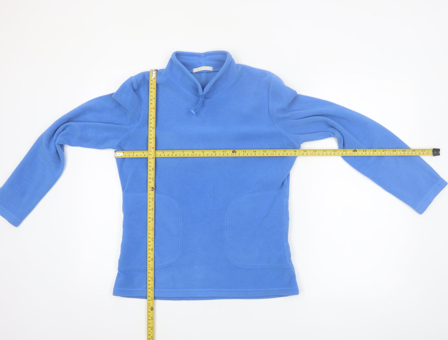 Marks and Spencer Women Azure Blue Pullover Fleece Sweatshirt UK 10