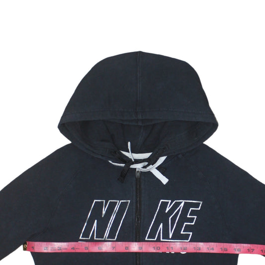 Nike Womens Black Dri-Fit Full Zip Hoodie Size S Training Sweatshirt