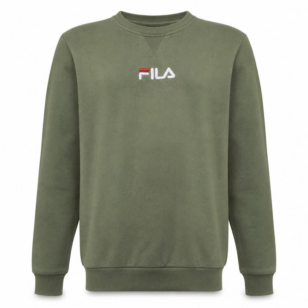 Fila Men’s Green Crew Neck Pullover Sweatshirt Size S