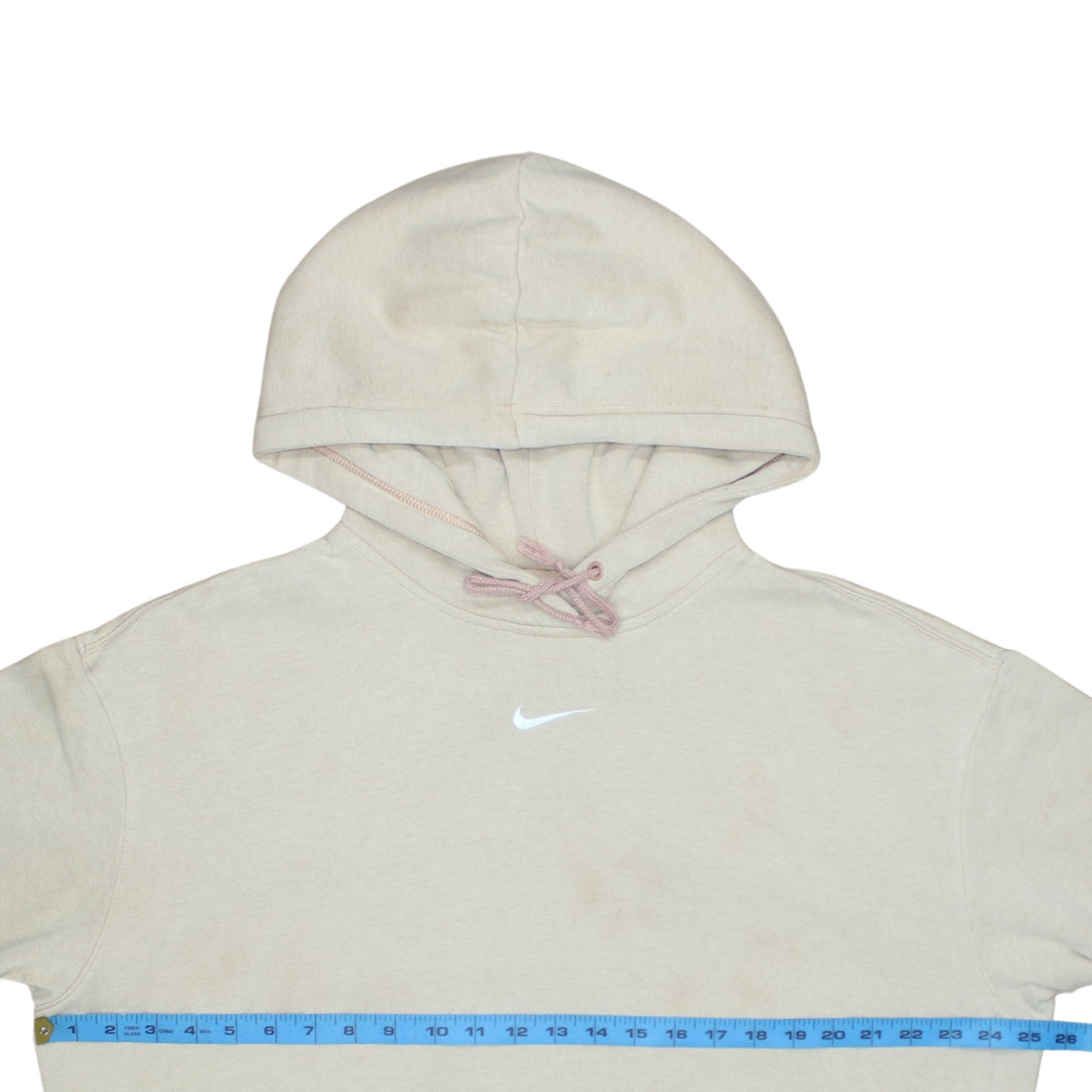 Nike Women Beige Pullover Hoodie Small Hooded Sweatshirt
