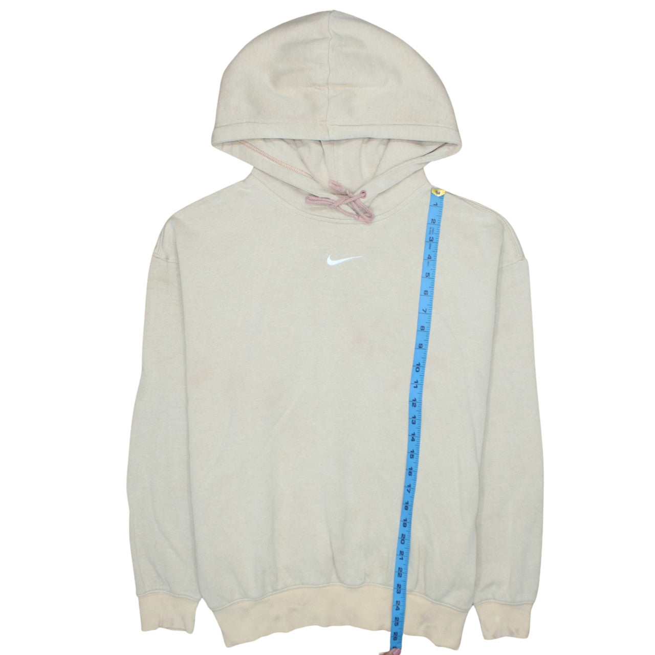 Nike Women Beige Pullover Hoodie Small Hooded Sweatshirt