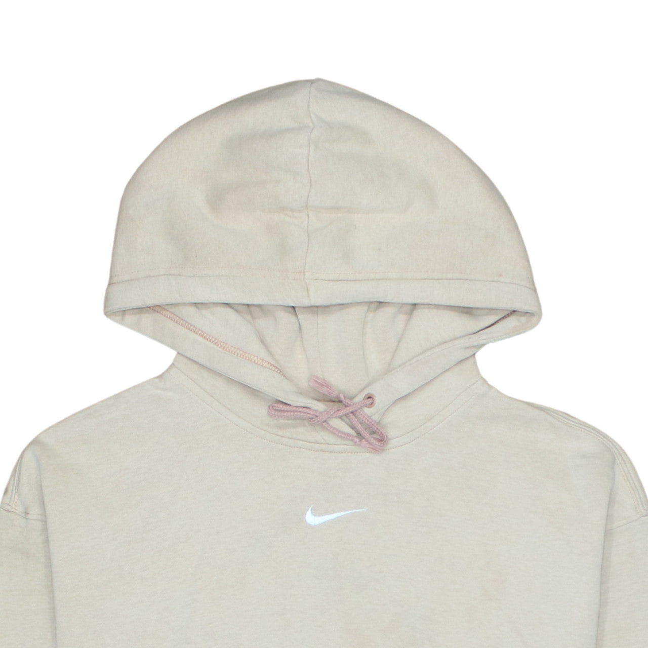 Nike Women Beige Pullover Hoodie Small Hooded Sweatshirt