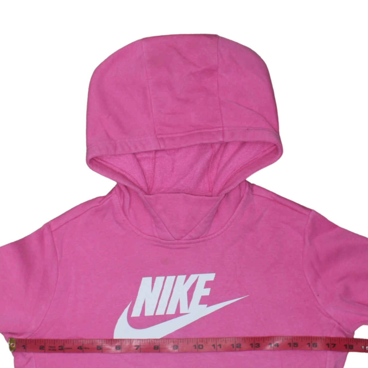 Nike Girls Pink Pullover Hoodie Sweatshirt Size 146 Fleece Logo Hooded