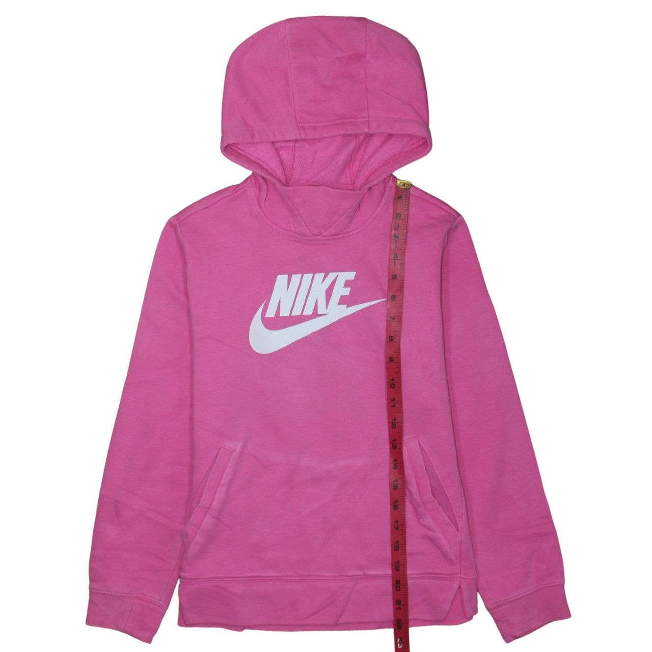 Nike Girls Pink Pullover Hoodie Sweatshirt Size 146 Fleece Logo Hooded