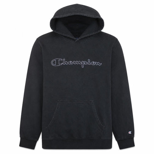 Champion Men's Black Pullover Hoodie Size L Sports Fleece Sweatshirt