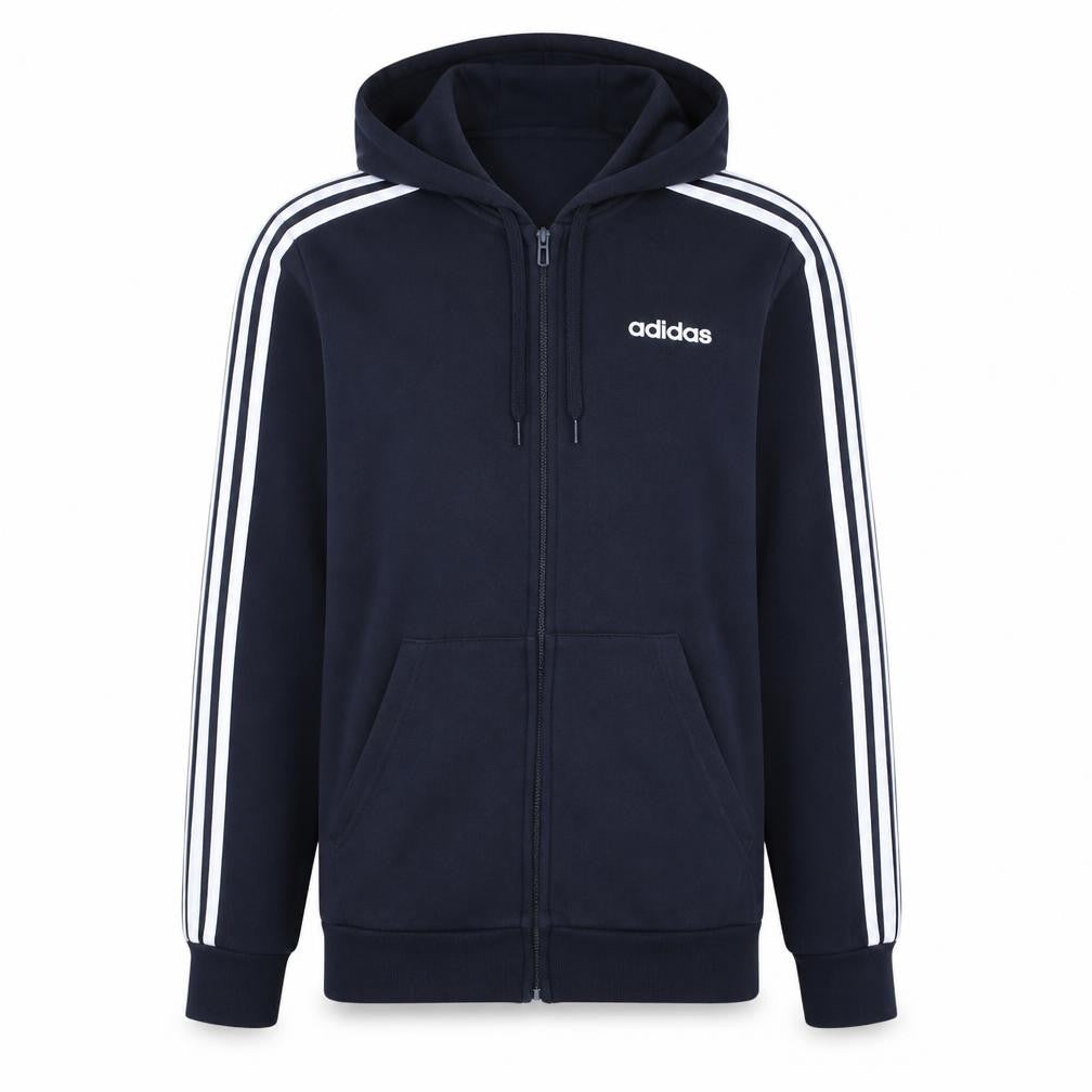 Adidas Men's Black Full Zip Hoodie S Sportswear Fleece Jacket