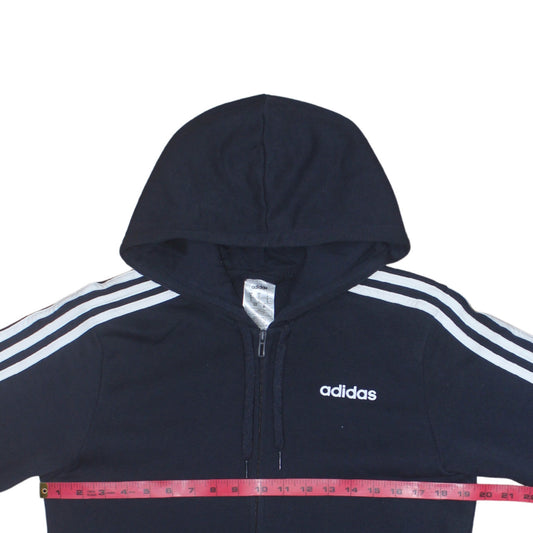 Adidas Men's Black Full Zip Hoodie S Sportswear Fleece Jacket