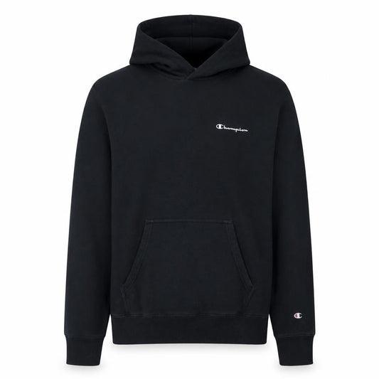 Champion Men’s Black Pullover Hoodie Large Logo Fleece Sweatshirt