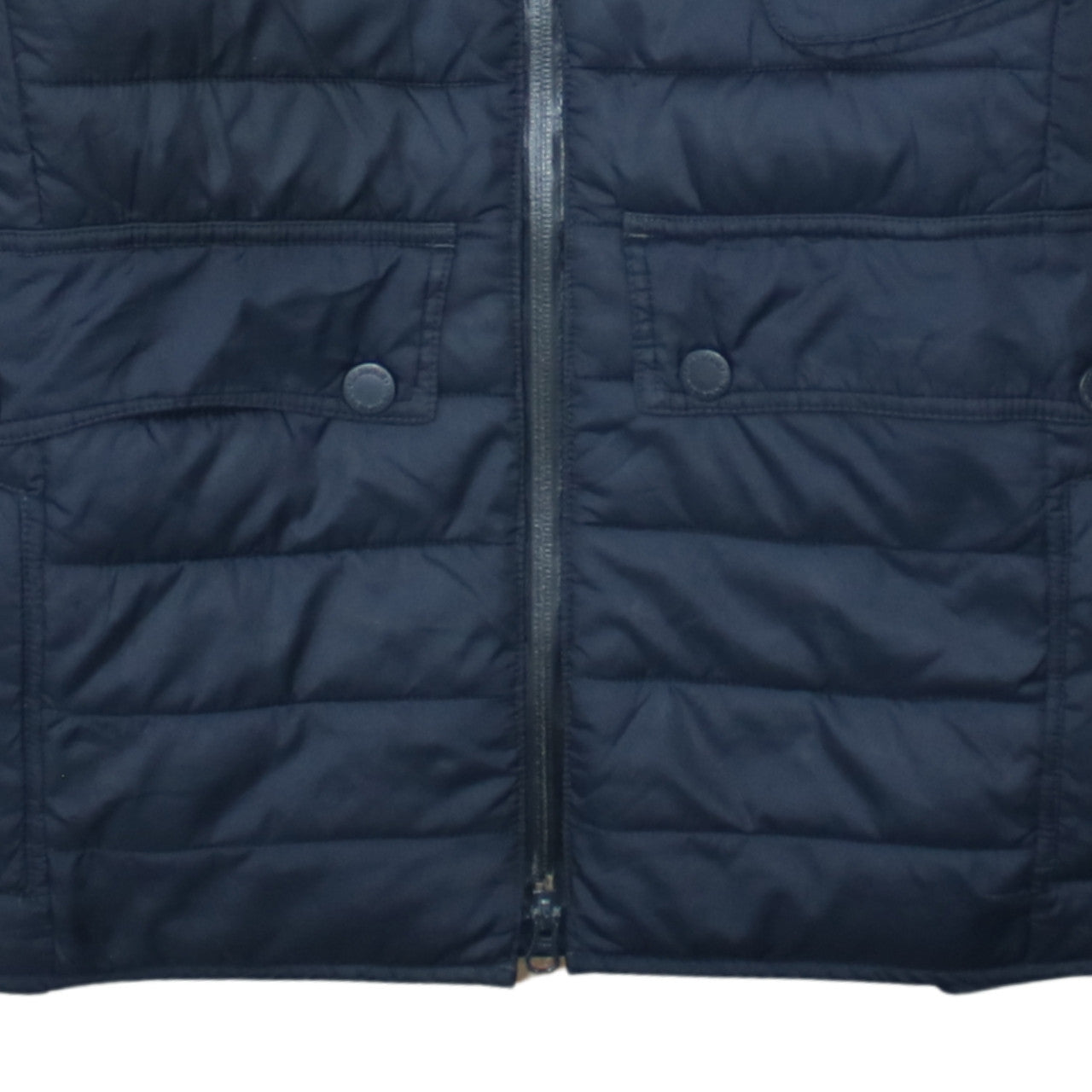 Barbour International Mens Blue Hooded Puffer Jacket M