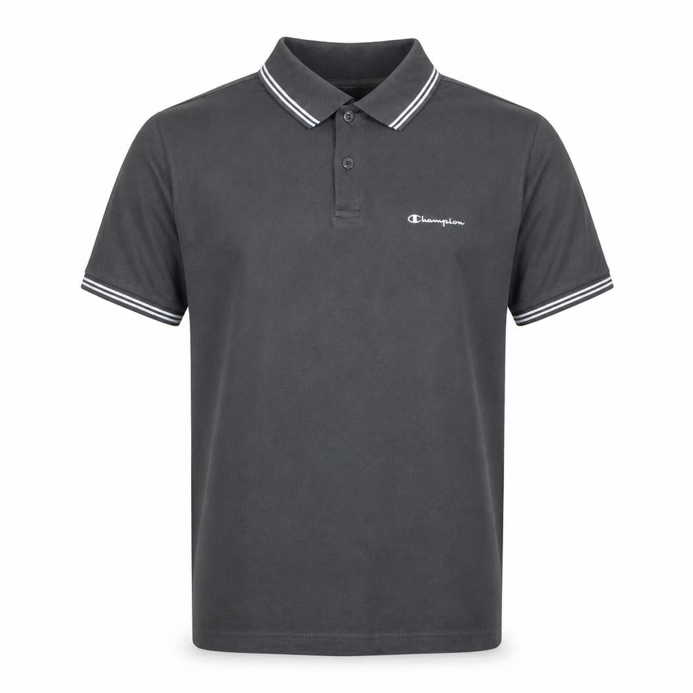 Champion Men's Black Polo Shirt Size L Short Sleeve Cotton