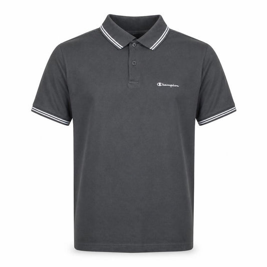 Champion Men's Black Polo Shirt Size L Short Sleeve Cotton