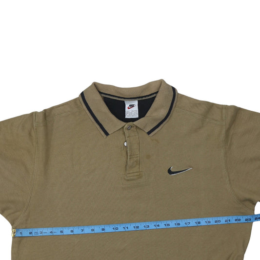 Nike Men’s Brown Cotton Short Sleeve Polo Shirt L