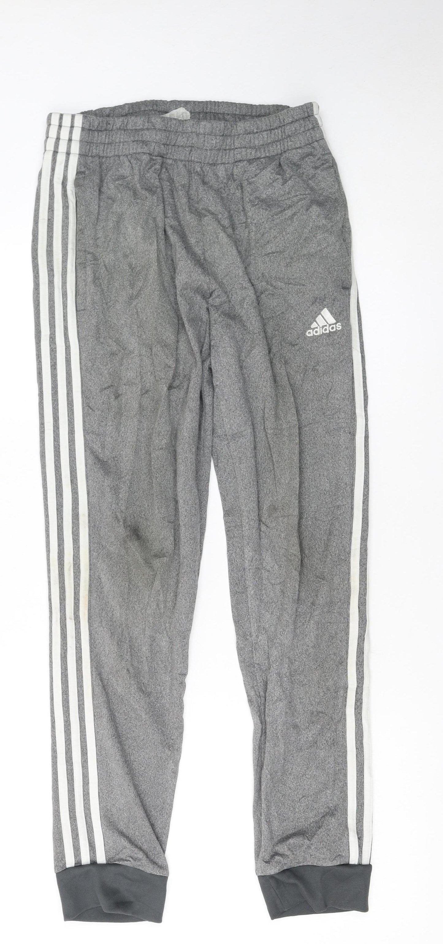 Adidas Men's Grey Jogger Track Pants Size L Elastic Waist Casual
