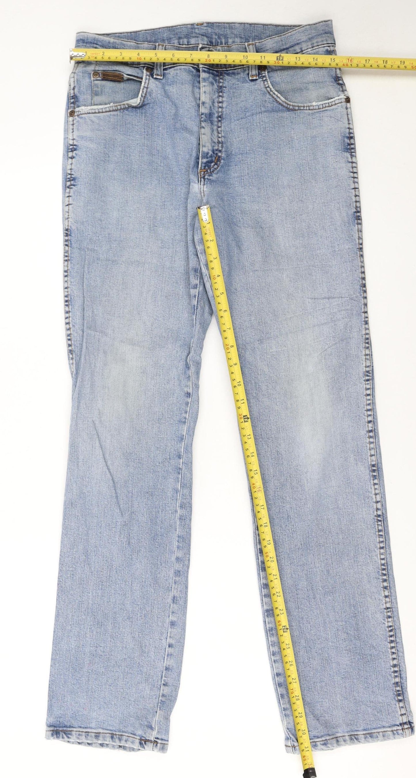 Wrangler Men's Blue Texas Stretch Straight Jeans W32 L32