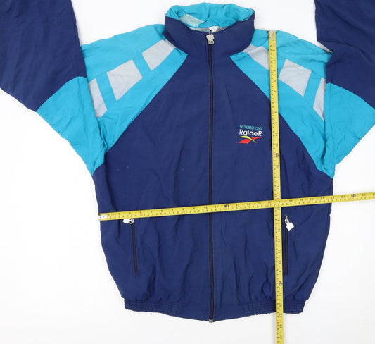 Raider Men's Blue XL Retro Colourblock Track Jacket