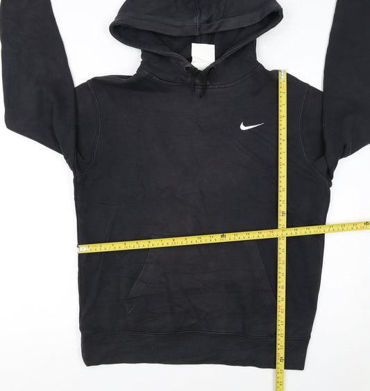 Nike Men's Black Pullover Hoodie Medium Logo Fleece Sweatshirt