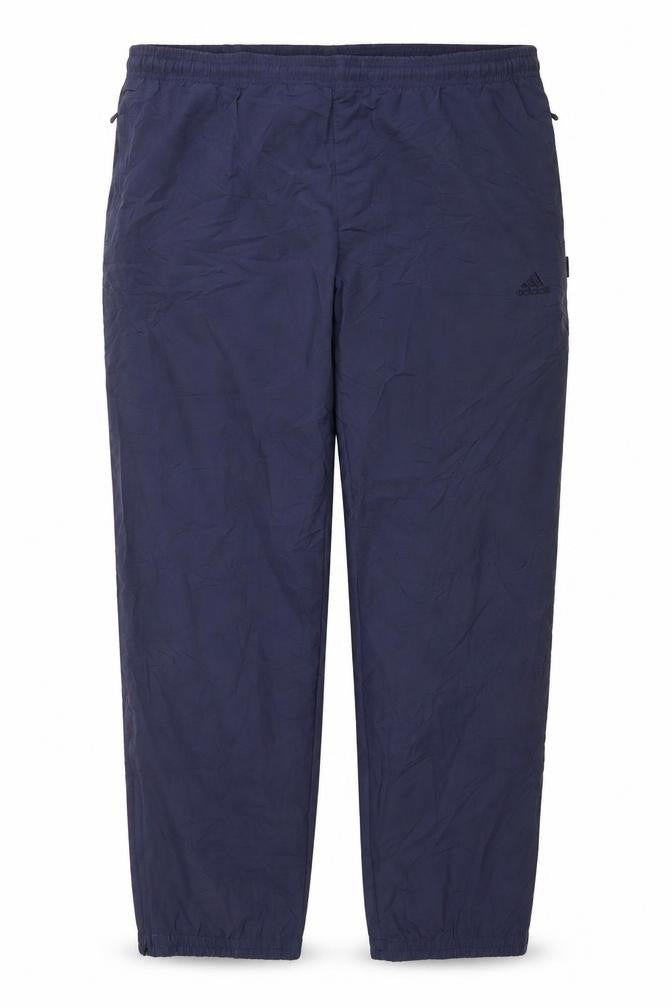 Adidas Men's Blue Polyester Track Pants Size L Elastic Waist Activewear