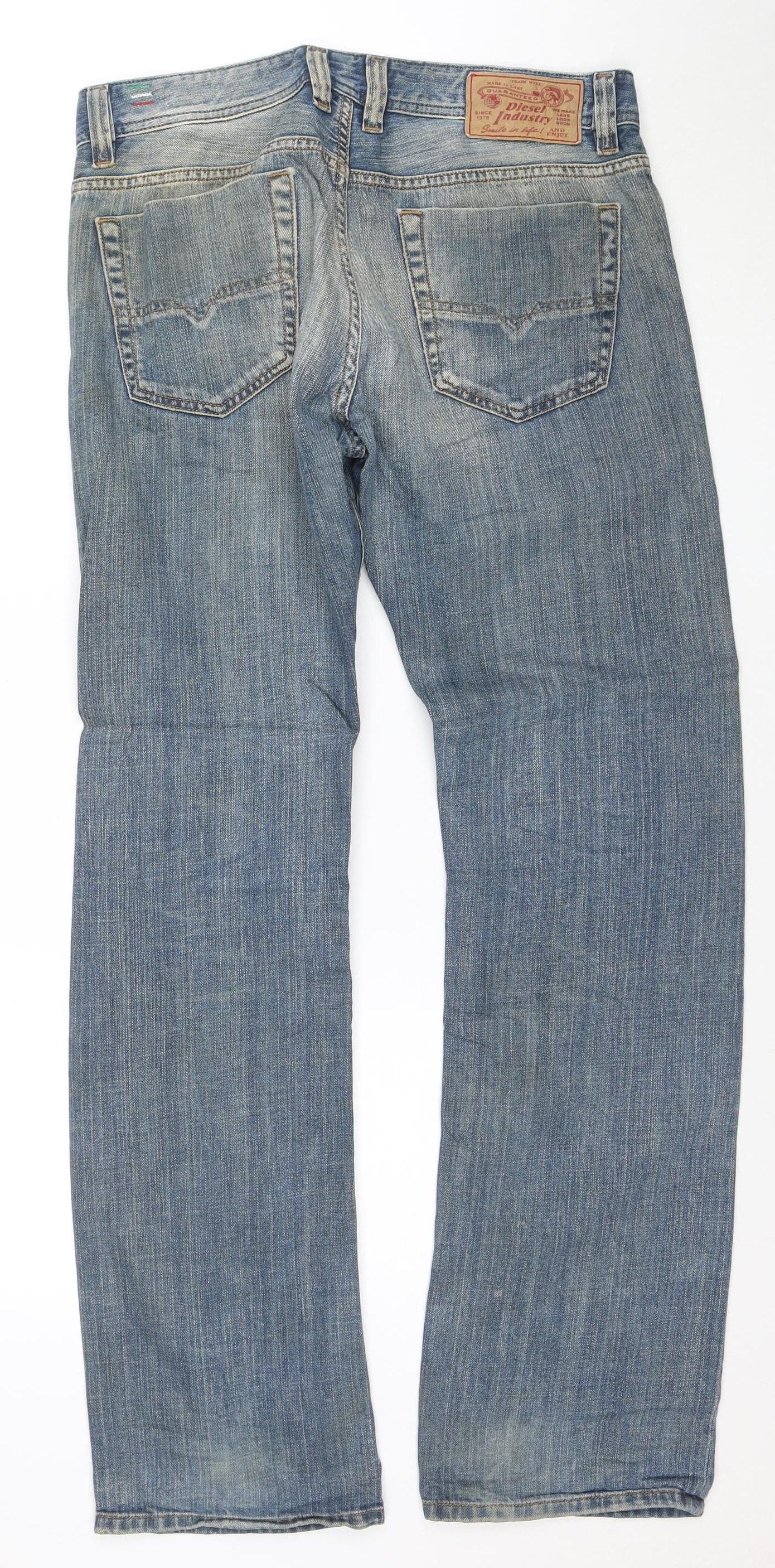 Diesel Men's Blue Viker Regular Straight Stretch Jeans W30 L32