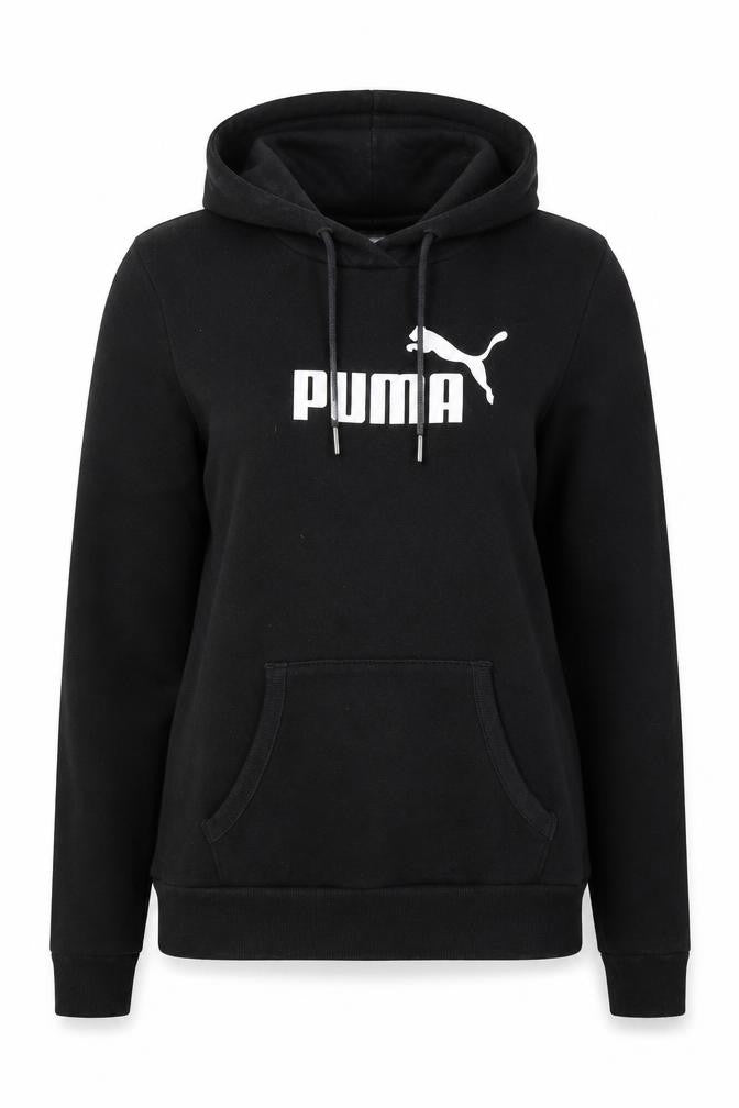 Puma Womens Black Medium Hoodie Pullover Long Sleeve Logo