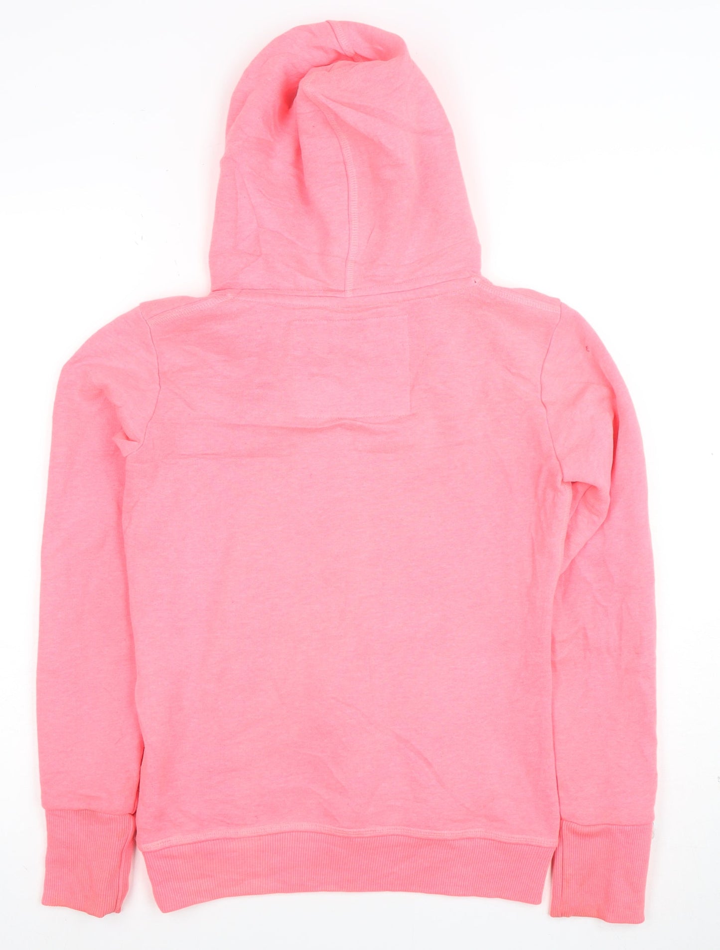 Superdry Womens Pink Pullover Hoodie XS Graphic Print #81