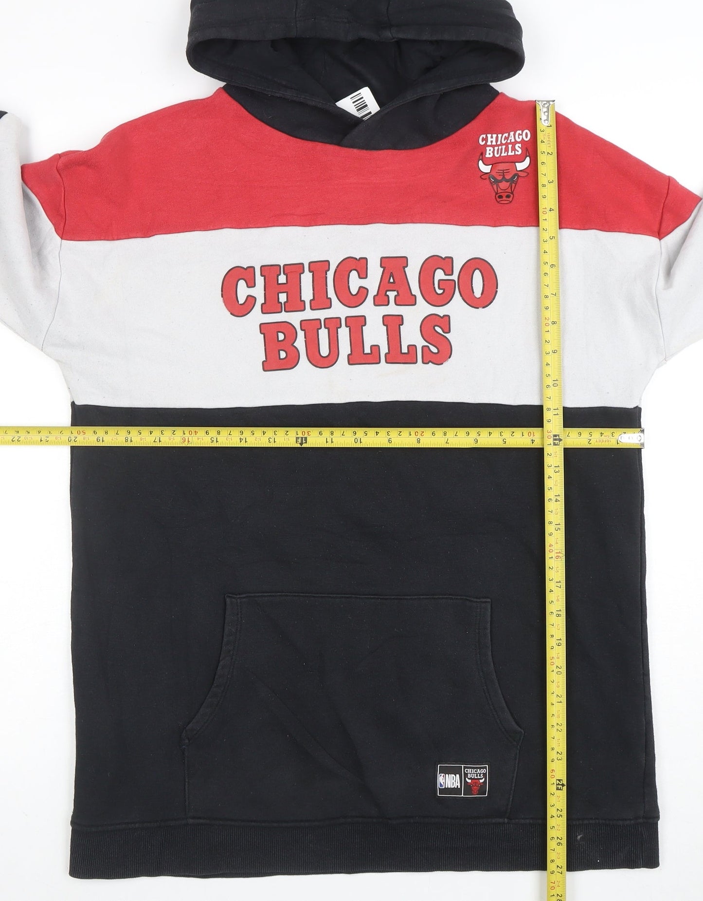 NBA Chicago Bulls Teens Black Red Pullover Hoodie 14 Plus