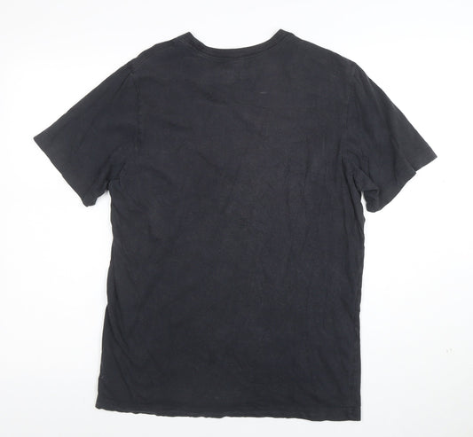 Nike Men's Black Crew Neck Cotton Short Sleeve T-Shirt Size M