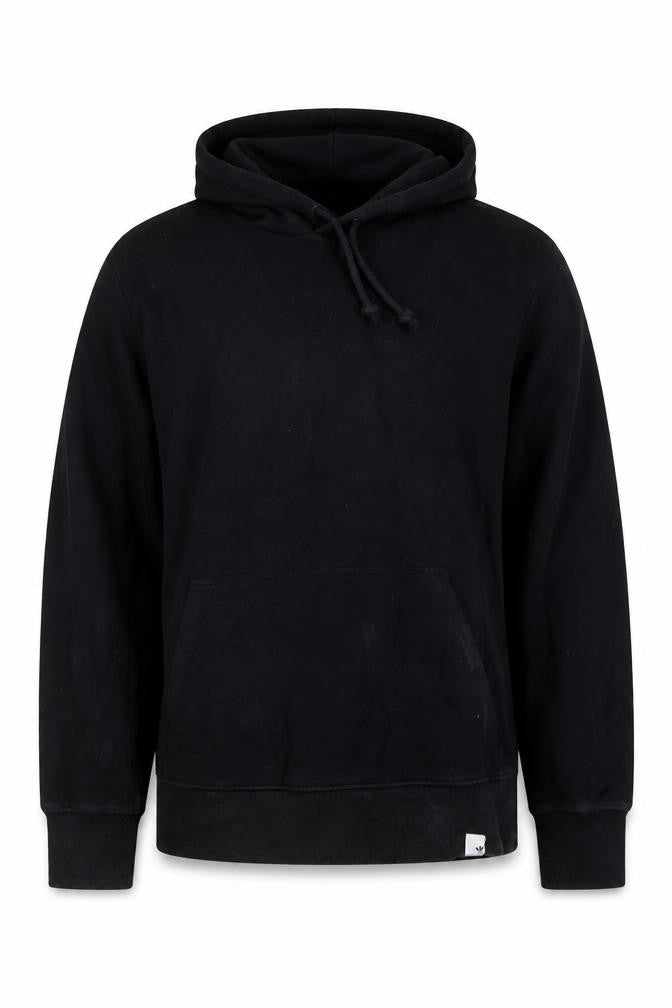 Front view of adidas Men's Black Pullover Hoodie S Regular Fit Sportswear