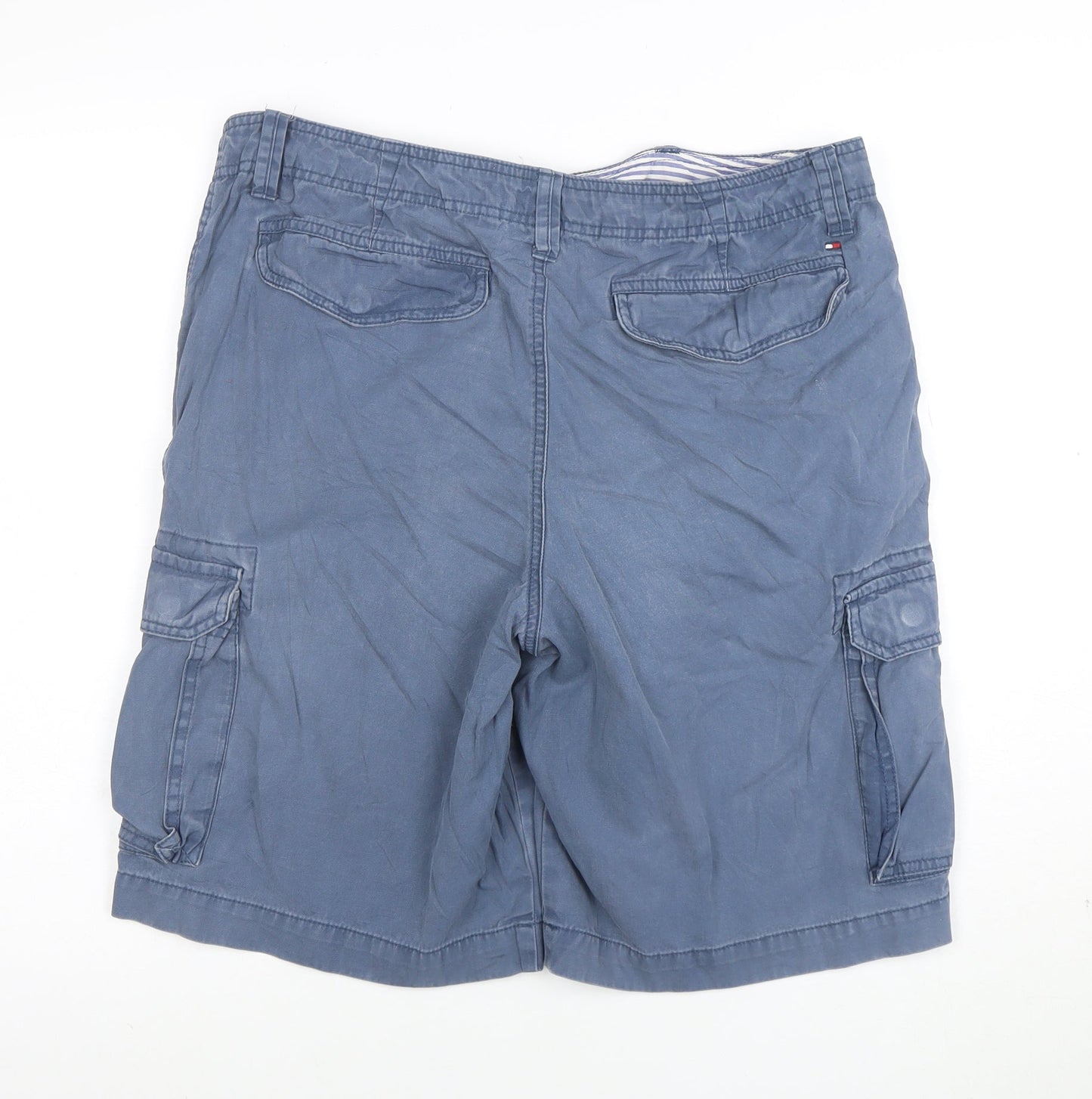 Tommy Hilfiger Men's Blue Cargo Shorts Size 34 Regular Cotton