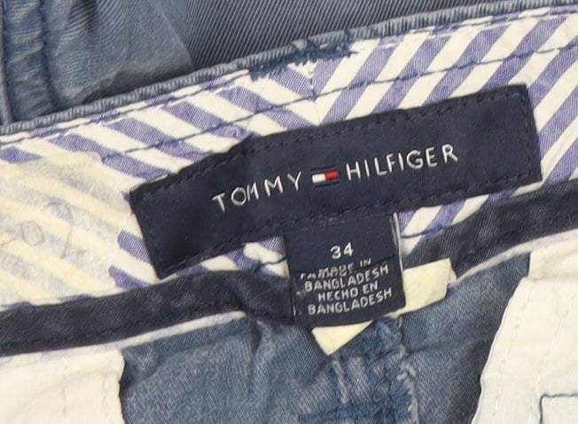 Tommy Hilfiger Men's Blue Cargo Shorts Size 34 Regular Cotton